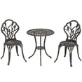 thumbnail image 1 of Outsunny 3 Pieces Patio Bistro Set for Balcony, Bronze, 1 of 10