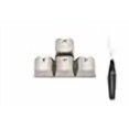 thumbnail image 3 of 4 Keys Arrow Keycaps Zinc Alloy Metal Backlit Keycap OEM Profile for Cherry MX Mechanical Keyboard Switches DIY Replacement (Silver), 3 of 4
