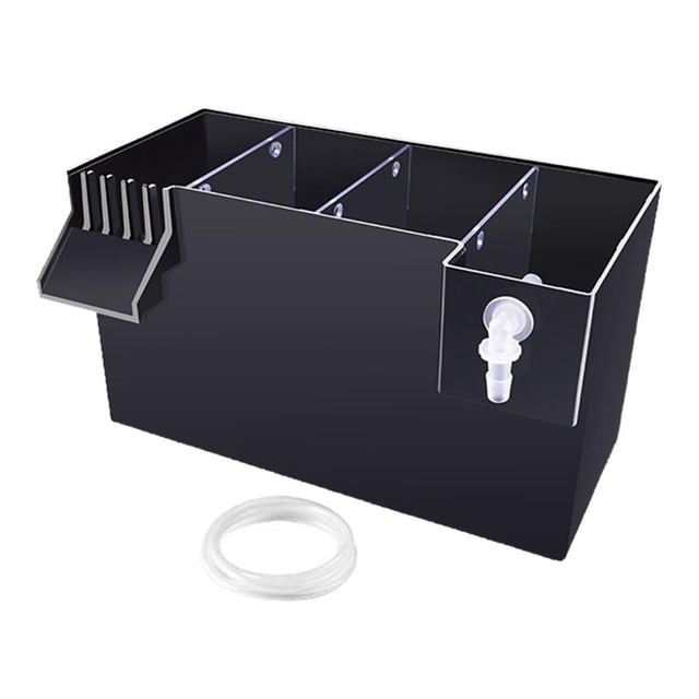 MERIGLARE Aquarium Filter Box Drawer Drip Tray Filtration Box Fish Tank Top Filter Box Black 26x13.5x15cm