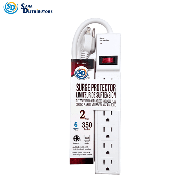SD Power strip-6 outlets 2FT