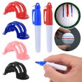 thumbnail image 2 of 1 Set Golf Ball Triple Track 3 Line Marker Chrome Stencil +2Pcs Marker Pen Golf Putting Positioning Aids Outdoor Golf Sport Tool Red Set, 2 of 6