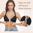 thumbnail image 3 of Curyon Women's Front Close Bra Racerback Underwire Unpadded Plus Size Bras,44D, 3 of 7