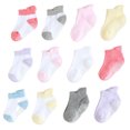 thumbnail image 1 of mmirethe 6 Pcs Bas Chaussettes pour Enfants avec Belle Élasticité Port Confortable Style Simple Bonne Fabrication Bas Garder le Rampement Couleur Mélange Pur Fille 12-14, 1 of 6