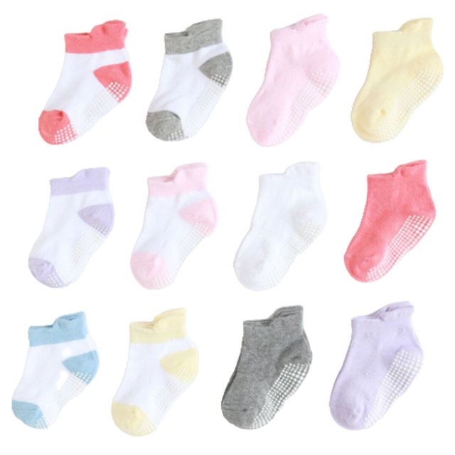 mmirethe 6 Pcs Bas Chaussettes pour Enfants avec Belle Élasticité Port Confortable Style Simple Bonne Fabrication Bas Garder le Rampement Couleur Mélange Pur Fille 12-14