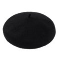 thumbnail image 2 of Women New Solid Color Adjustable Wool Beret Wool Warm Hat In Autumn and Winter, 2 of 3