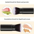 thumbnail image 3 of LNGOOR Pro Makeup Retractable Airbrush Kabuki Brush - Smooth Foundation Application for Liquid  Cream  and Powder Makeup - Durable Aluminum Handle  Portable  and Easy to Clean, 3 of 7