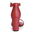 thumbnail image 3 of BLISSFUL STEP Women's Shoes Printed Open Toe Block High Heels Summer Sandals Red 8, 3 of 8