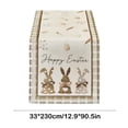 thumbnail image 3 of Limited Time Deal Iumwxz Cute Rabbits Radish Eggs Themed Tablecloth Linen Printed Table Flag Easter Restaurant Decoration 4 Sizes Available Patio Decor Big Savings Wall Decor, 3 of 6