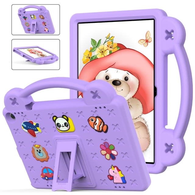 Case For Amazon Fire HD 10 Plus 2021 HD 10 2021 2023 10.1 Inch Shock Proof Full Body Kids Children Safe Non-toxic Tablet Cover Light Purple HD10 10.1 2023