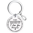 thumbnail image 1 of Weiqiqre Deals DIY To My Daughter Stainless Steel Last Name 26 Letter Keychain 2.5cm, 1 of 4
