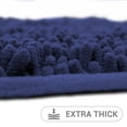 thumbnail image 2 of Hitime Soft Chenille Bath Rug Mat 16x24 Quick Dry Machine Washable Bathroom Runner - Ultra Absorbent Non-Slip Backing - Navy, 2 of 10