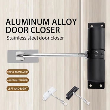Iumwxz Organisateurs et Rangement Ressort Fermeture de Porte Automatique Alliage Porte Auto-Fermante Fermeture de Porte à Ressort Monté Facile à Installer Simple-Buffer Étagère de Fermeture de Porte Automatique Alliage Blanc Économie pour les Fêtes