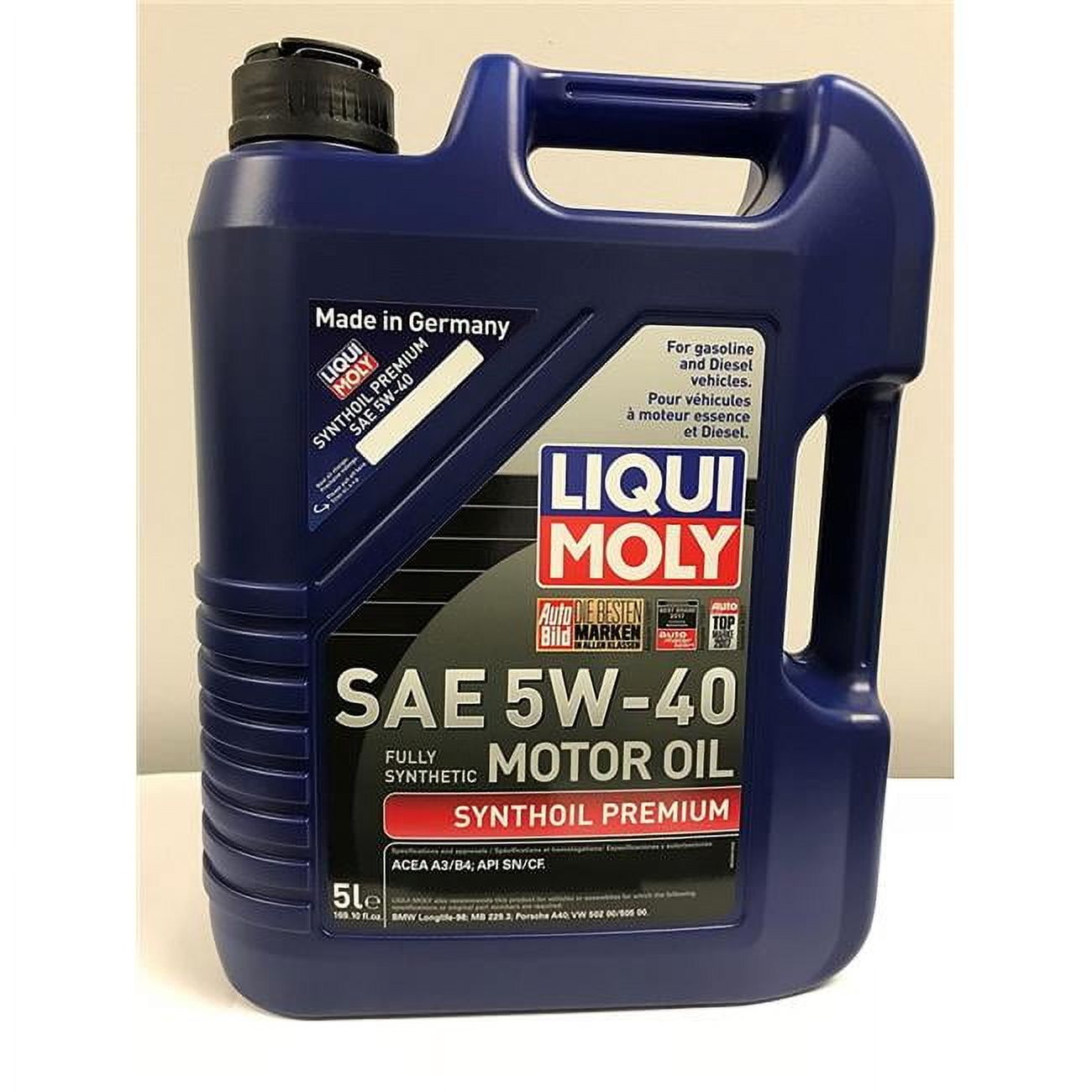 Liqui Moly 2040 1 L SAE 5W-40 Synthoil Premium Motor Oil