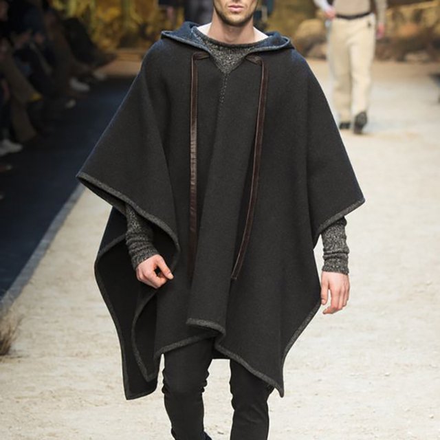 Qertyioot Hauts pour Hommes Mode Veste Décontractée Extérieur Manches Longues Manteau Chaud