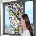 thumbnail image 4 of Rainbow Floral Static Cling Window Film Removable Decal for Glass Door Privacy No Botanical Design, 4 of 5