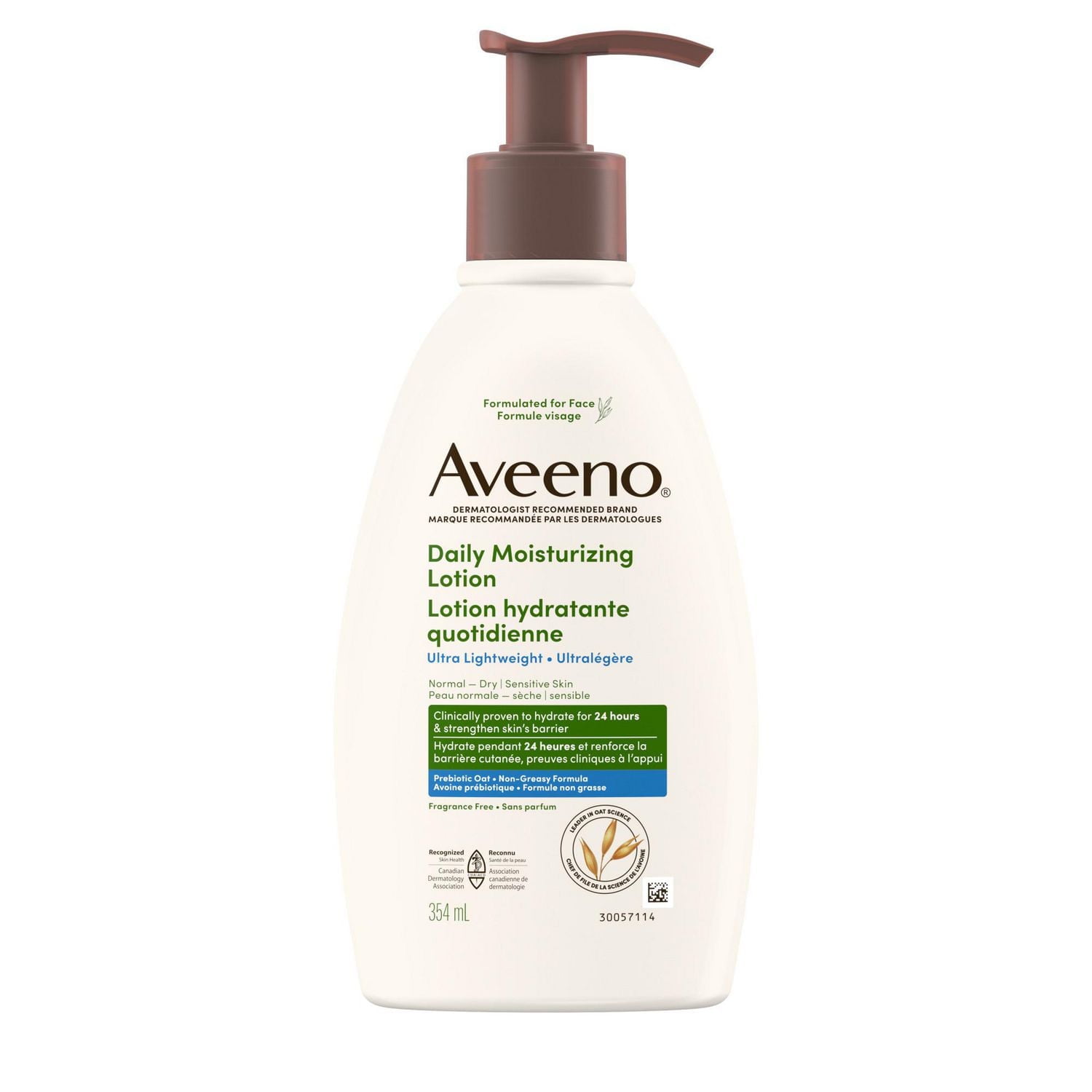 Aveeno Daily Moisturizing Lotion Ultra Lightweight, Prebiotic Oat