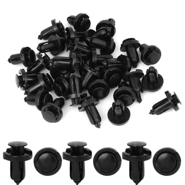 Unique Bargains Pinces de Poussée d'Aile de Pare-Chocs de Voiture en Plastique 10 mm Rivets de Retenue 30 Pcs