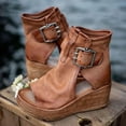 thumbnail image 2 of Summer Fashion High-top Wedge Sandals Thick-soled Fish Mouth Roman Sandals, 2 of 9