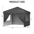 thumbnail image 4 of Tente à Auvent Escamotable – 10x10 Pi Imperméable et Résistante aux UV – Pavillon Robuste avec 4 Parois Latérales – Hauteur Ajustable – Comprend des Sacs à Roulettes et de Lest – Installation Rapide – Camping, Patio et Jardin – Bleu, 4 of 4