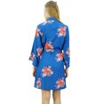thumbnail image 3 of Bimba Women's Floral Printed Blue Georgette Bridesmaid Robe Coverup Wrap-20, 3 of 10
