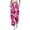 Pink, variant on Bmisegm Stylish Women's Casual Pants with Halloween Cartoon Print for Everyday Wear Black S