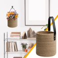 thumbnail image 1 of Feltree Handwoven Wall-Mounted Hanging Basket Planter - Faux Rattan Decor for Plants, Storage and Home Garden, 7 Inch, 1 of 8