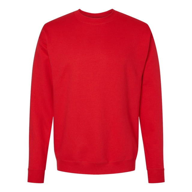 Hanes Mens Perfect Fleece Crewneck Sweatshirt, XL, Athletic Red