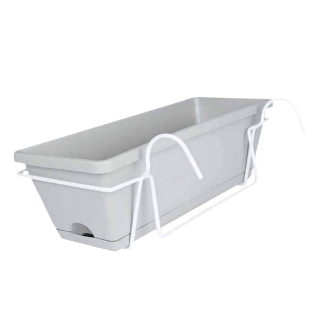 jinwen Balcony Hanging Railing Planter Lawn Outdoor Easy Installation Vegetable Box White