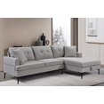 thumbnail image 1 of Chaise Longue Capitonnée à Droite en Gris, 1 of 2
