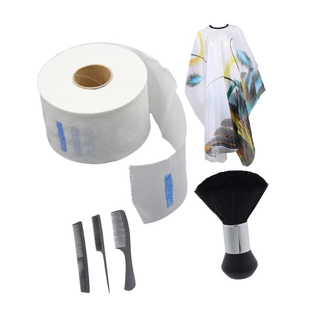 HILABEE Salon Barber Cape Set Barber Accessories Neck Duster Brush Barber Neck Paper