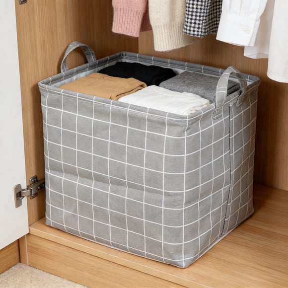 Storage Basket Gift Shelf Basket Storage Bin Nursery Basket Organizer Box For Room Deco Gray