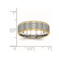 thumbnail image 4 of Bague Alliance Rainurée en Acier Inoxydable 6 mm avec Placage Jaune, 4 of 4