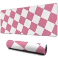 thumbnail image 1 of Pastel Checkered Mouse Pad - Boho-Style Design for Home Offices, Anti-Slip Rubber, Ideal for Computer & Laptop, Large 31.5x11.8in, Add a Splash of Color and Aesthetic to Your Workspace, 1 of 7