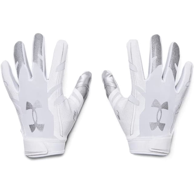 AmPm Men's F8 Football Gloves , White (100)/Metallic Silver , Large
