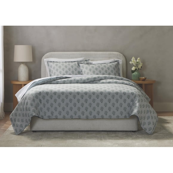 Better Homes & Gardens Block Floral 3-Piece Printed Comforter Set, Adult King