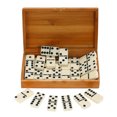 thumbnail image 4 of Double Six Dominos Ensemble de Jeu de Voyage Récréatif Jouet Points Noirs Dominos, 4 of 7