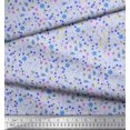 thumbnail image 2 of Soimoi Blue Moss Georgette Fabric Leaves,Insect & Floral Artistic Print Sewing Fabric BTY 42 Inch Wide, 2 of 3