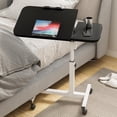 thumbnail image 2 of OUYAWEI Overbed Table with Wheels,Height Adjustable Over Bed Table Movable Rolling Bedside Table Standing Desk Bed Table for Hospital and Home Use,23.6-37.4in,Black, 2 of 6