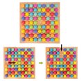 thumbnail image 2 of Wooden Go Games Set Dots Beads Board Games Toy Rainbow Clip Beads Puzzle, 2 of 7