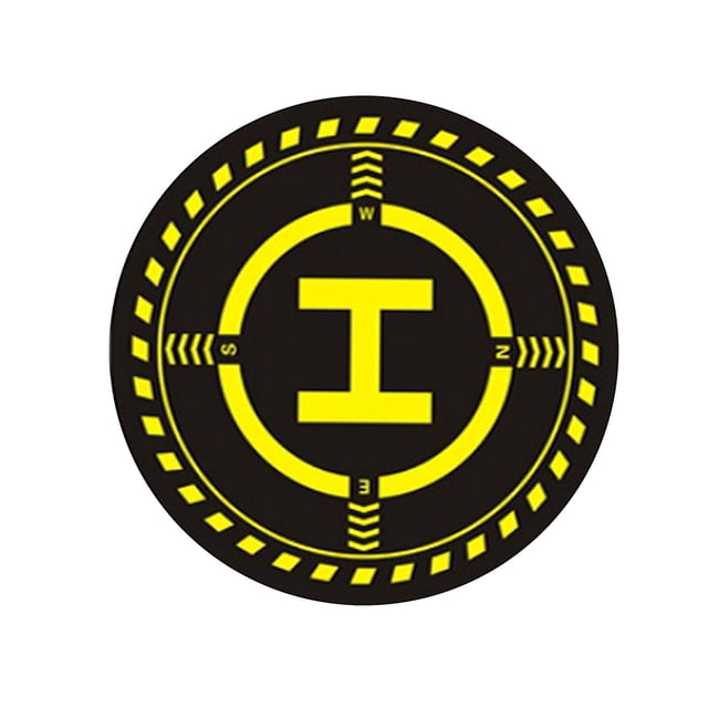 KLKCMS 28" Drones Landing Pad w/ LED Lamp Strip for Air 2S Night Flying, Water-resistant Material