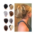 thumbnail image 1 of Chignon Synthétique Désordonné avec Bandes Élastiques Beigne Queue de Cheval Droite Pièces de Cheveux, 1 of 7