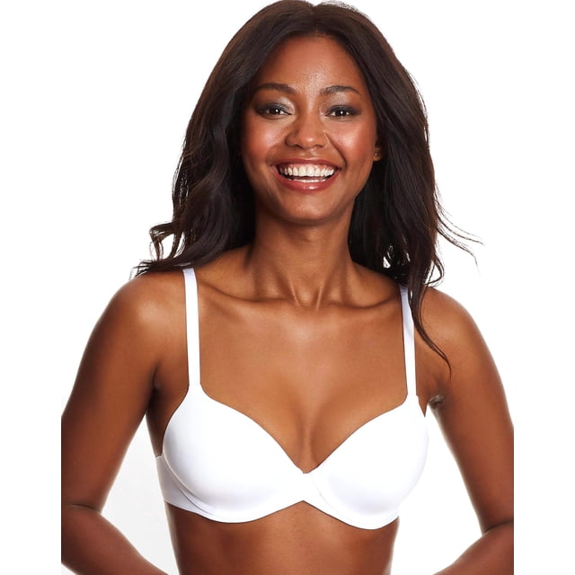 Maidenform Womens One Fabulous Fit 2.0 Tailored Demi Underwire Bra, 36D, White