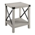 thumbnail image 4 of 3-Piece Rustic Wood and Metal Accent Table Set - Stone Gray, 4 of 5