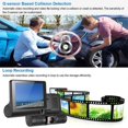 thumbnail image 4 of LNGOOR 3 in 1 Camera Car Dash Cam with 4” Touch Screen  Car DVR 170 Degree 1080P HD Dash Cam Dual Lens Dashcam w/Rear View Camera Car Front Back Inside Video Recorder, 4 of 9