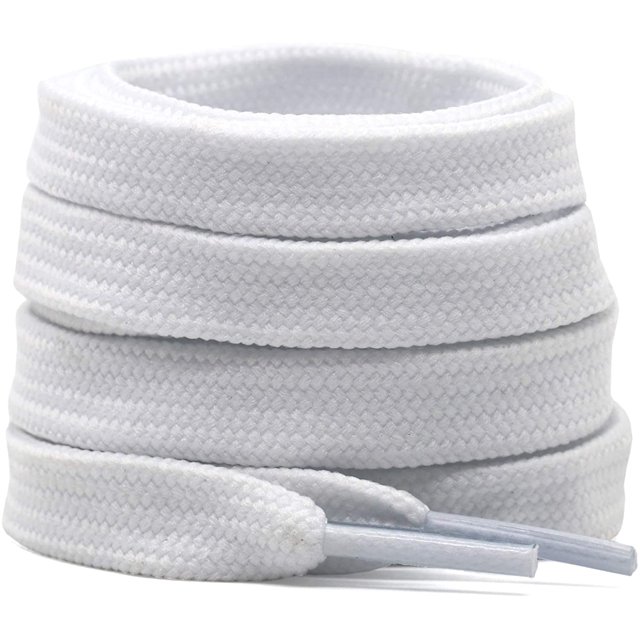 Solid Flat Shoelaces Hollow Thick Athletic Shoe Laces Strings 2 Pair