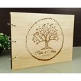 thumbnail image 3 of Personalized Name And Date Unique Scrapbook Wood Engraved Wedding Trees Guest Book, 3 of 6