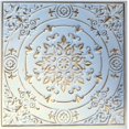 thumbnail image 1 of Drop-In, Glue-Up 2'x2' Faux Tin PVC Ceiling Tile , Arctic Sun, Pack of 25, 1 of 5