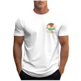 thumbnail image 2 of Styesk T-Shirts pour Homme Mode Décontractée Hommes T-shirt de Sport Imprimé Manches Courtes Col Rond Chemisiers Chemises, 2 of 5