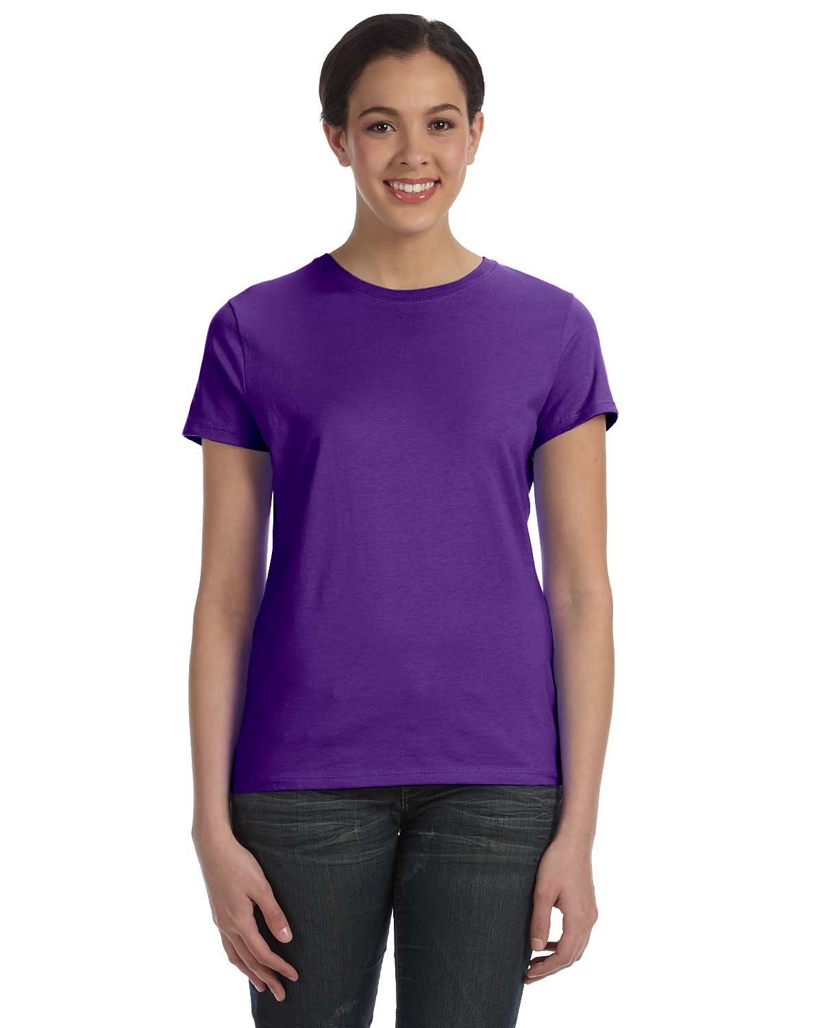 Hanes Ladies 4.5 oz. 100% Ringspun Cotton nano-T V-Neck T-Shirt