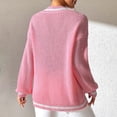 thumbnail image 4 of Timegard Chandails pour Femmes Col en V Profond Ample Confortable Mignon Chandail Blouse Automne Décontracté Manches Longues Hauts, 4 of 9